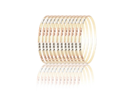 4mm Tri Color Gold Plated Bangles